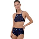 Starry Night  Space Constellations  Stars  Galaxy  Universe Graphic  Illustration Halter Tankini Set View1