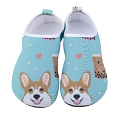 Welsh Corgi Boba Tea Bubble Cute Kawaii Dog Breed Men s Sock-style Water Shoes