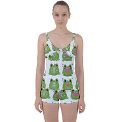 Kawaii-frog-rainy-season-japanese Tie Front Two Piece Tankini
