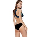 Aurora Borealis Mountain Reflection Low Cut Ruffle Edge Bikini Top View3