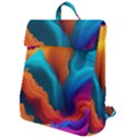 Colorful Fluid Art Abstract Modern Flap Top Backpack View1