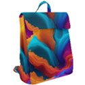Colorful Fluid Art Abstract Modern Flap Top Backpack View2
