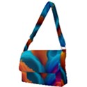 Colorful Fluid Art Abstract Modern Full Print Messenger Bag (L) View1