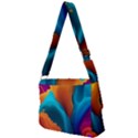 Colorful Fluid Art Abstract Modern Full Print Messenger Bag (L) View2