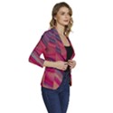 Stars Shimmering Galaxy Ocean Women s One-Button 3/4 Sleeve Short Jacket View3