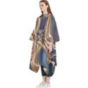 Pattern Psychedelic Hippie Abstract Women s Hooded Rain Ponchos View2