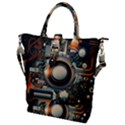Illustrations Technology Robot Internet Processor Buckle Top Tote Bag View1