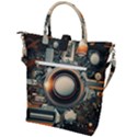 Illustrations Technology Robot Internet Processor Buckle Top Tote Bag View2