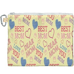 Love Mom Happy Mothers Day I Love Mom Graphic Pattern Canvas Cosmetic Bag (xxxl) by Vaneshop