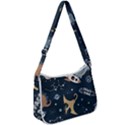 Space Theme Art Pattern Design Wallpaper Zip Up Shoulder Bag View1
