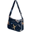 Space Theme Art Pattern Design Wallpaper Zip Up Shoulder Bag View2