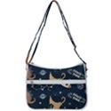 Space Theme Art Pattern Design Wallpaper Zip Up Shoulder Bag View3