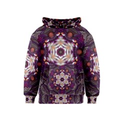 Rosette Kaleidoscope Mosaic Abstract Background Art Kids  Pullover Hoodie by Vaneshop