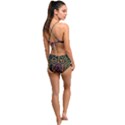 Circuit Hexagonal Geometric Pattern Background Pattern Halter Tankini Set View2