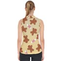 Gingerbread Christmas Time Mock Neck Shell Top View2