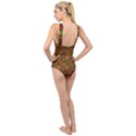 Template Christmas Pattern Cross Front Low Back Swimsuit View2