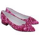 Pink Glitter Women s Block Heels  View3