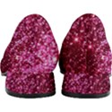 Pink Glitter Women s Block Heels  View4