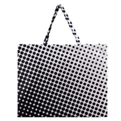 Background-wallpaper-texture-lines Dot Dots Black White Zipper Large Tote Bag by Amaryn4rt