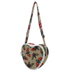 Tattoos Colorful Seamless Pattern Heart Shoulder Bag by Amaryn4rt