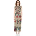Tattoos Colorful Seamless Pattern Women s Frill Top Chiffon Jumpsuit View1