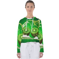 Kiwi Fruit Vitamins Healthy Cut Women s Slouchy Sweat