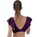 Retro-flower-pattern-design-batik- Plunge Frill Sleeve Bikini Top View2