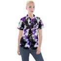 Abstract Canvas-acrylic-digital-design Women s Short Sleeve Pocket Shirt View1