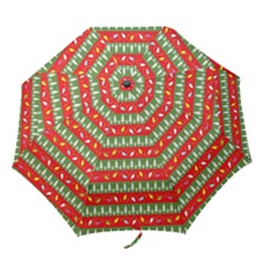 Christmas-papers-red-and-green Folding Umbrellas by Amaryn4rt