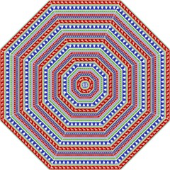 Christmas-color-stripes Pattern Folding Umbrellas by Amaryn4rt