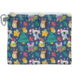 Colorful-funny-christmas-pattern  --- Canvas Cosmetic Bag (xxxl) by Amaryn4rt