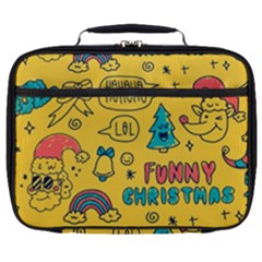 Colorful-funny-christmas-pattern Cool Ho Ho Ho Lol Full Print Lunch Bag by Amaryn4rt