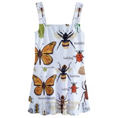 Insects-seamless-pattern Kids  Layered Skirt Swimsuit