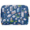 Isometric-seamless-pattern-megapolis Make Up Pouch (Medium) View2