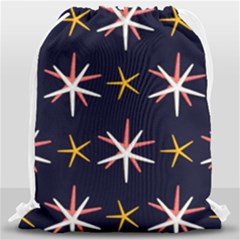 Sea-stars-pattern-sea-texture Drawstring Bag (large)