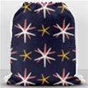 Sea-stars-pattern-sea-texture Drawstring Bag (Large) View2