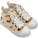 Leaves Autumn Fall Background Kids  Mid-Top Canvas Sneakers View3