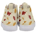 Leaves Autumn Fall Background Kids  Mid-Top Canvas Sneakers View4