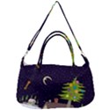 House Tree Man Moon Night Stars Removable Strap Handbag View1