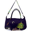 House Tree Man Moon Night Stars Removable Strap Handbag View2