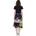 House Tree Man Moon Night Stars Frill Hi Low Chiffon Skirt View2