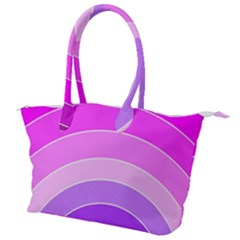 Pink Rainbow Purple Design Pattern Canvas Shoulder Bag by Pakjumat