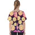 Wood Firewood Wooden V-Neck Dolman Drape Top View2