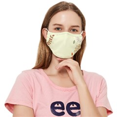 Autumn Border Frame Background Fitted Cloth Face Mask (adult)