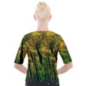 Landscape Night Moon Star Nature Cropped Button Cardigan View2