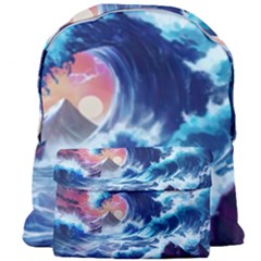Storm Tsunami Waves Ocean Sea Nautical Nature Giant Full Print Backpack