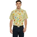 Nature Doodle Art Trees Birds Owl Children Pattern Multi Colored Men s Short Sleeve Pocket Shirt  View1
