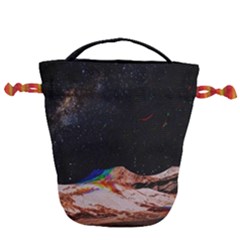 Retro Vintage Space Galaxy Drawstring Bucket Bag