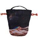 Retro Vintage Space Galaxy Drawstring Bucket Bag View1