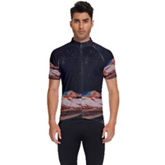 Retro Vintage Space Galaxy Men s Short Sleeve Cycling Jersey